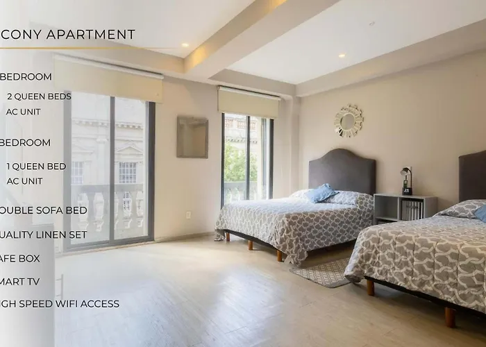 206 Zocalo Cathedral 2bdrm 2bath Ac Rooftop Apartamento *